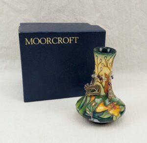 Small Boxed Moorcroft Prairie Summer Pattern Vase