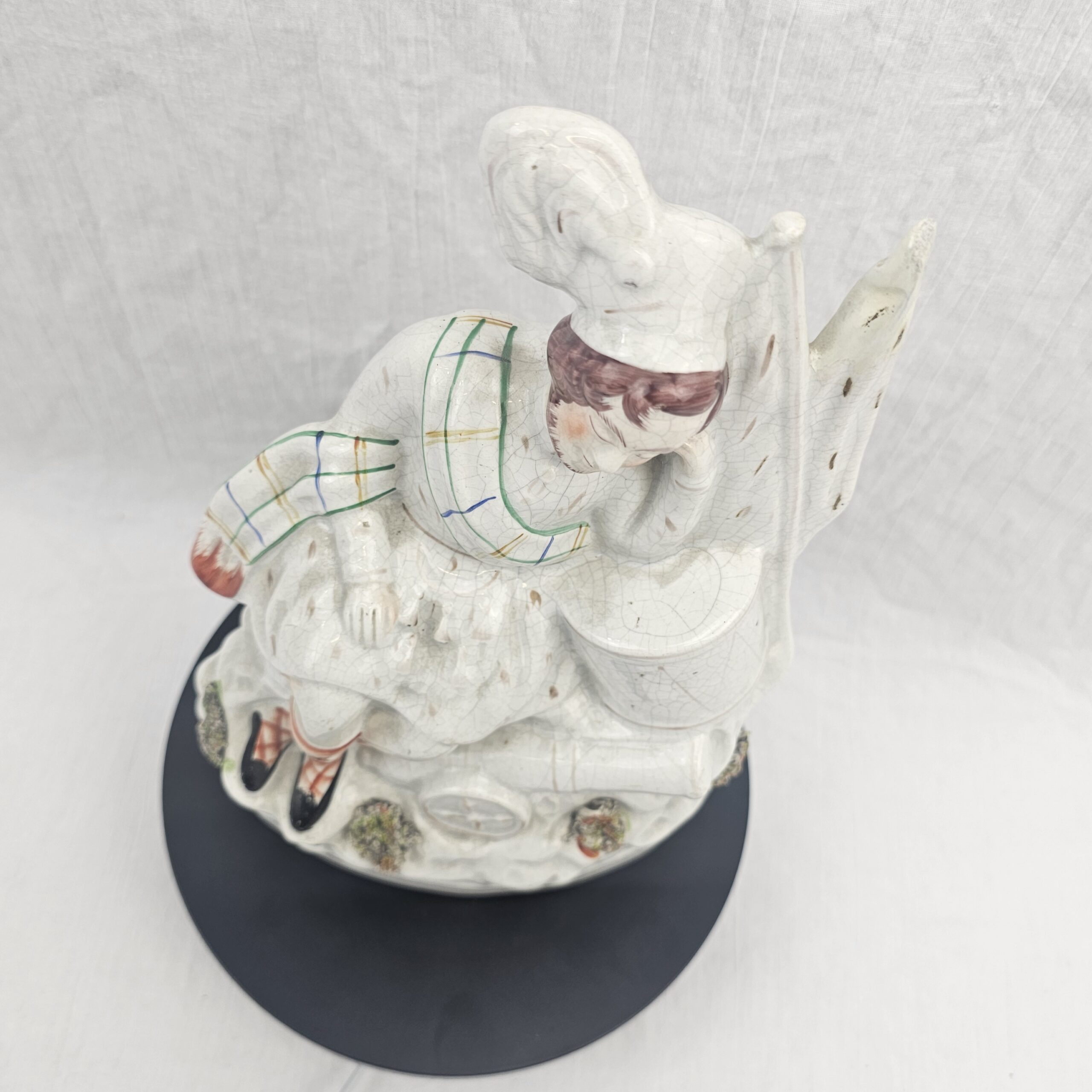 Victorian Staffordshire Flatback Figure of a Sleeping Soldier - 'The Soldier's Dream', c.1856–1865 - Image 5