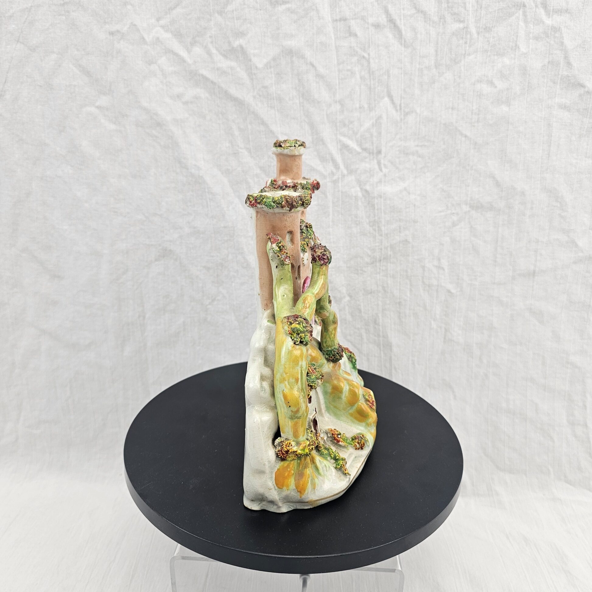 Victorian Staffordshire Pottery 'Neighbours' Pastille Burner, c.1840–1860 - Image 4