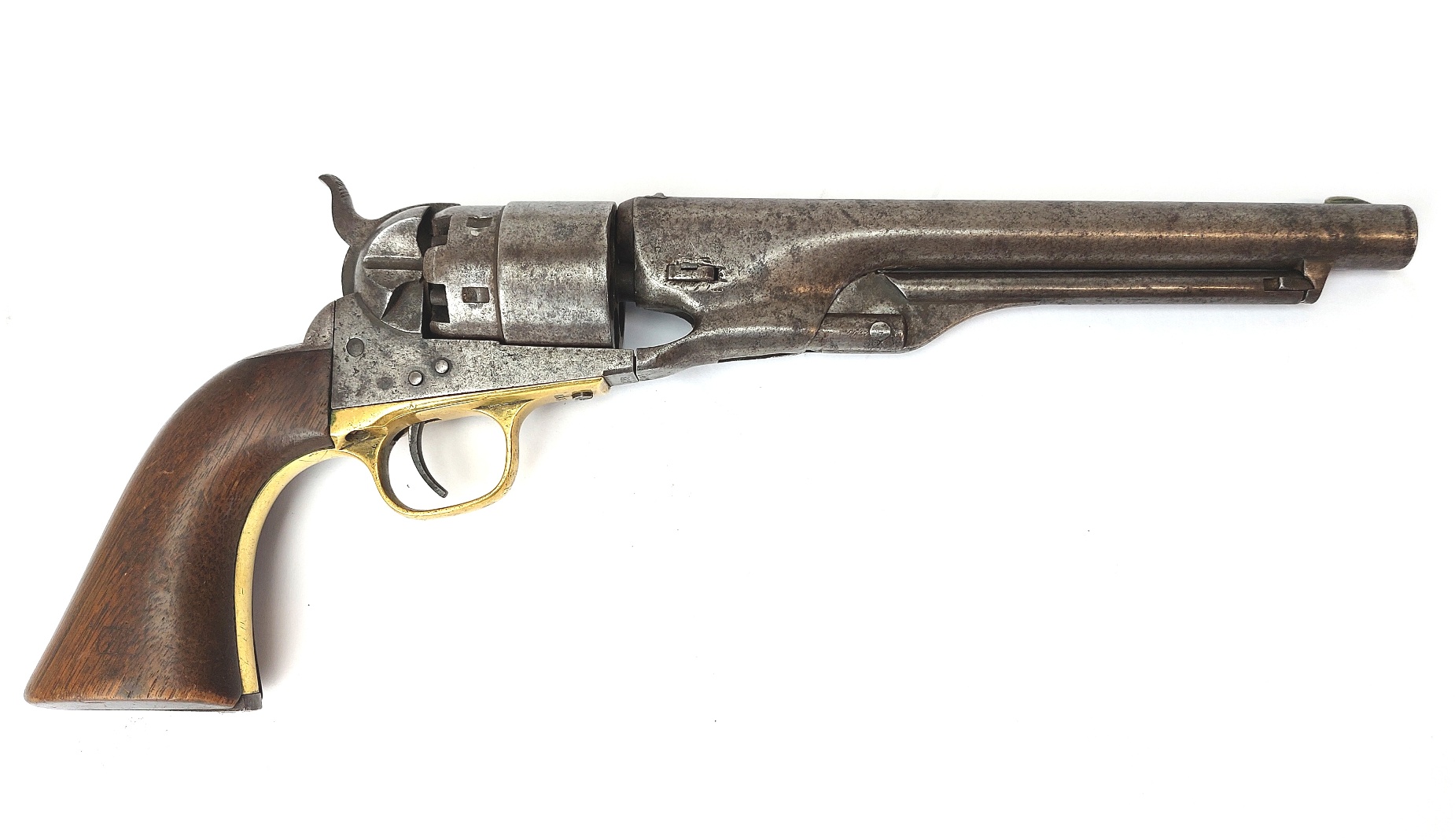 US, Civil War, Early Colt Model 1860 Army .44 Revolver (c.1863) with Complete Belt Rig: Eagle Plate, Holster, Model 1850 Cap Pouch, Accessory Pouch and Shoulder Support Strap, Serial No. 89837, Obsolete Calibre - Image 4