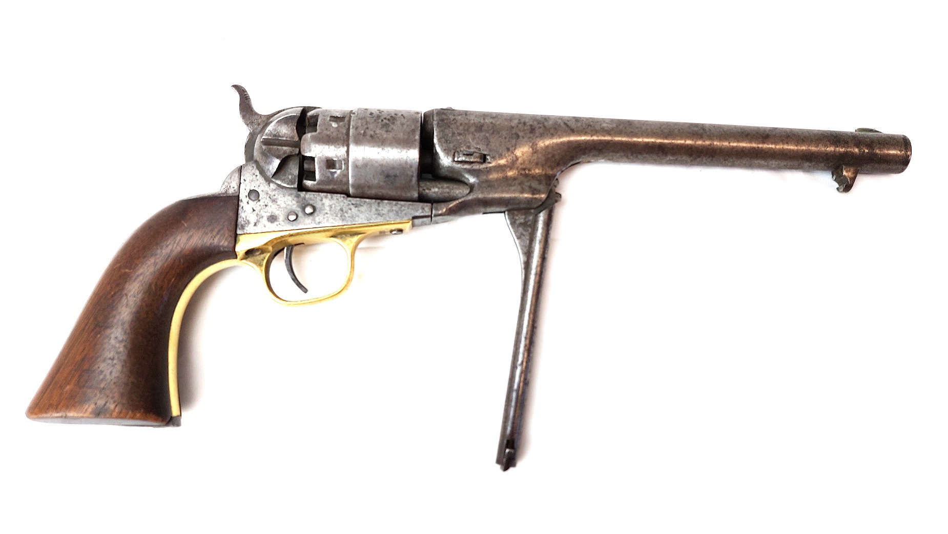 US, Civil War, Early Colt Model 1860 Army .44 Revolver (c.1863) with Complete Belt Rig: Eagle Plate, Holster, Model 1850 Cap Pouch, Accessory Pouch and Shoulder Support Strap, Serial No. 89837, Obsolete Calibre - Image 11