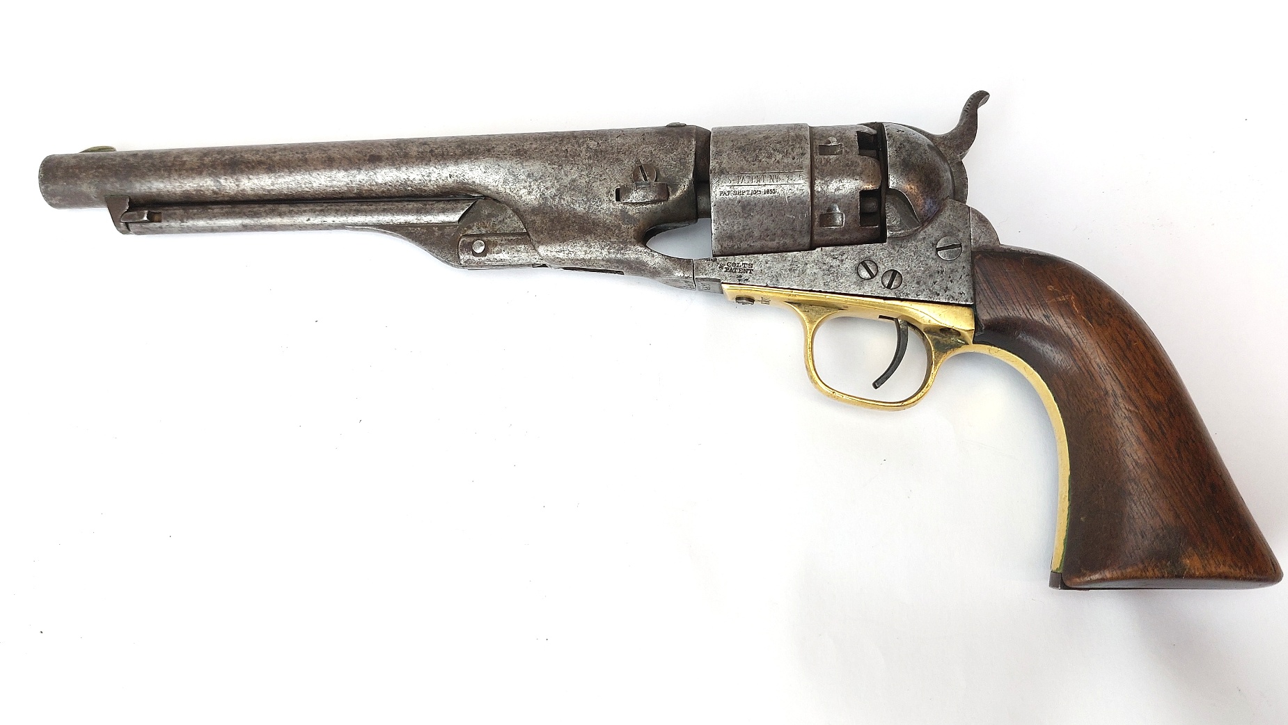 US, Civil War, Early Colt Model 1860 Army .44 Revolver (c.1863) with Complete Belt Rig: Eagle Plate, Holster, Model 1850 Cap Pouch, Accessory Pouch and Shoulder Support Strap, Serial No. 89837, Obsolete Calibre - Image 6