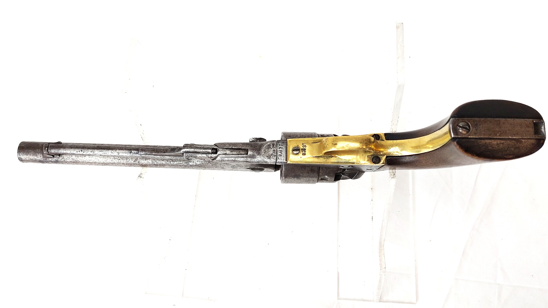 US, Civil War, Early Colt Model 1860 Army .44 Revolver (c.1863) with Complete Belt Rig: Eagle Plate, Holster, Model 1850 Cap Pouch, Accessory Pouch and Shoulder Support Strap, Serial No. 89837, Obsolete Calibre - Image 9