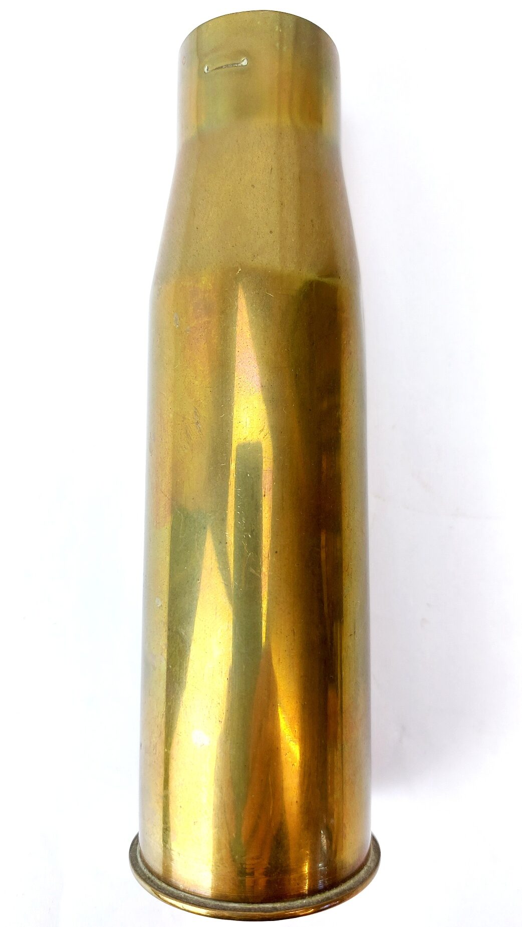 US, Pre-Early WWII Era, Experimental 37mm Anti-Aircraft Gun M2 Brass Shell Case – American Armament Corp – Winchester Primer