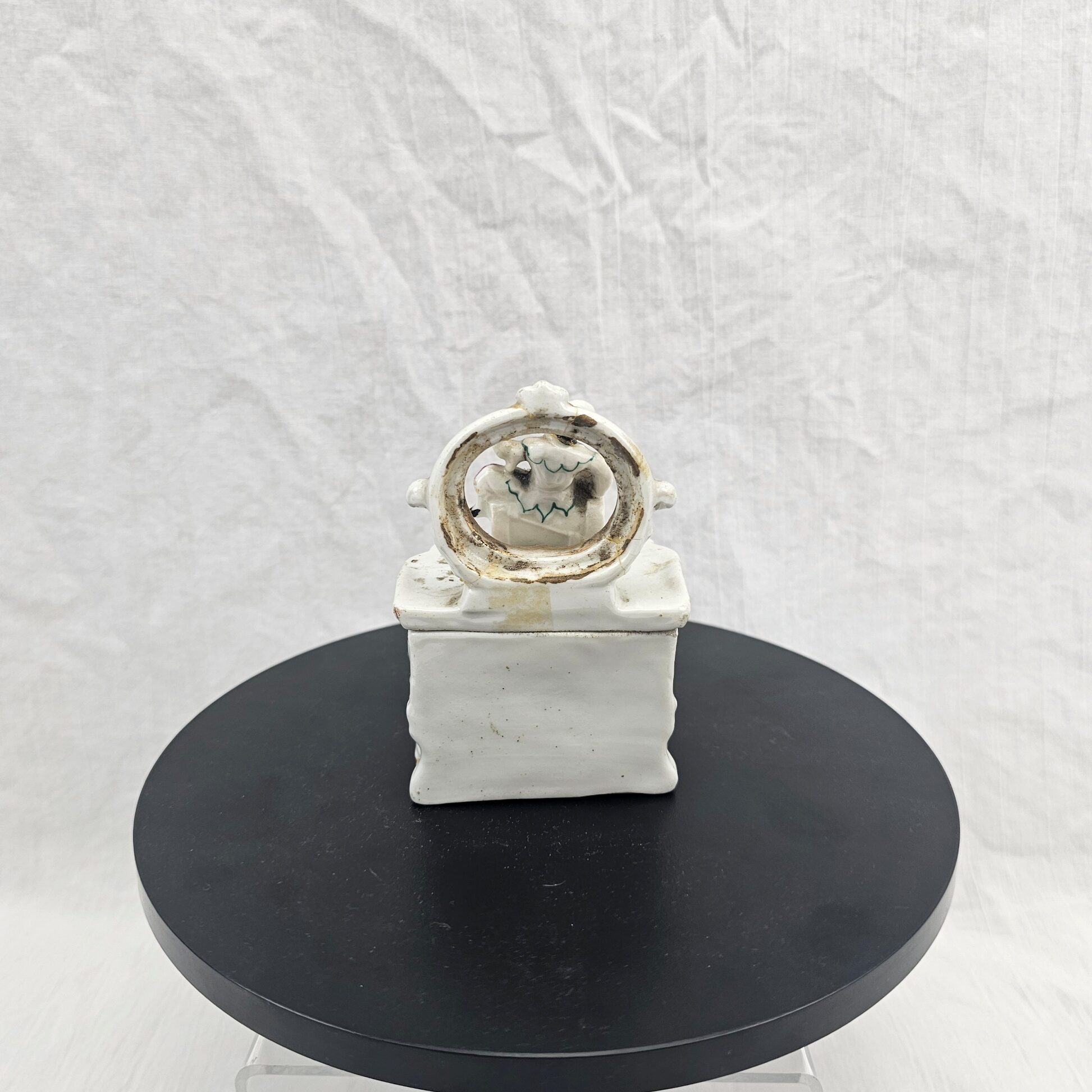 Victorian Continental Harlequin Figure Porcelain Pocket Watch Holder , c.1850-1880 - Image 11