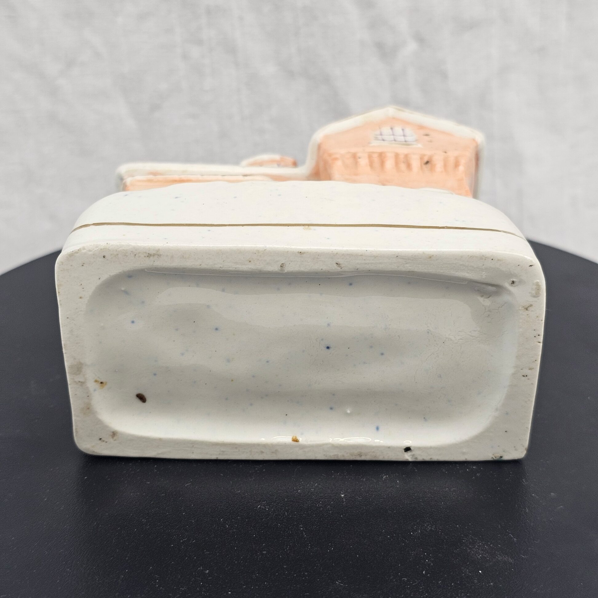 Victorian Staffordshire Pottery Money Box - Georgian Mansion House, c.1845-1870 - Image 7