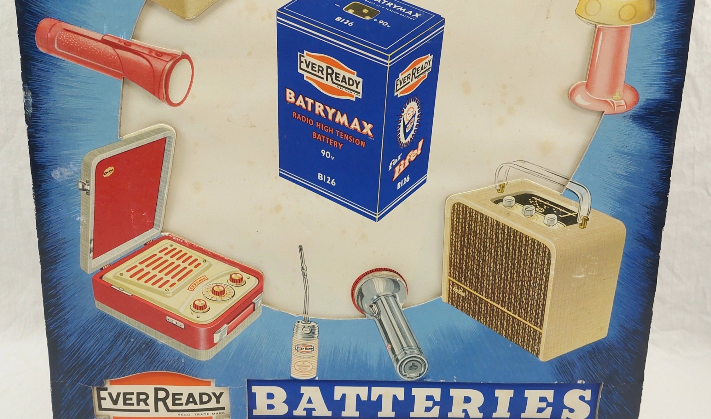 Vintage Ever Ready Card Shop Advertising Display Lamp Shade - Image 11