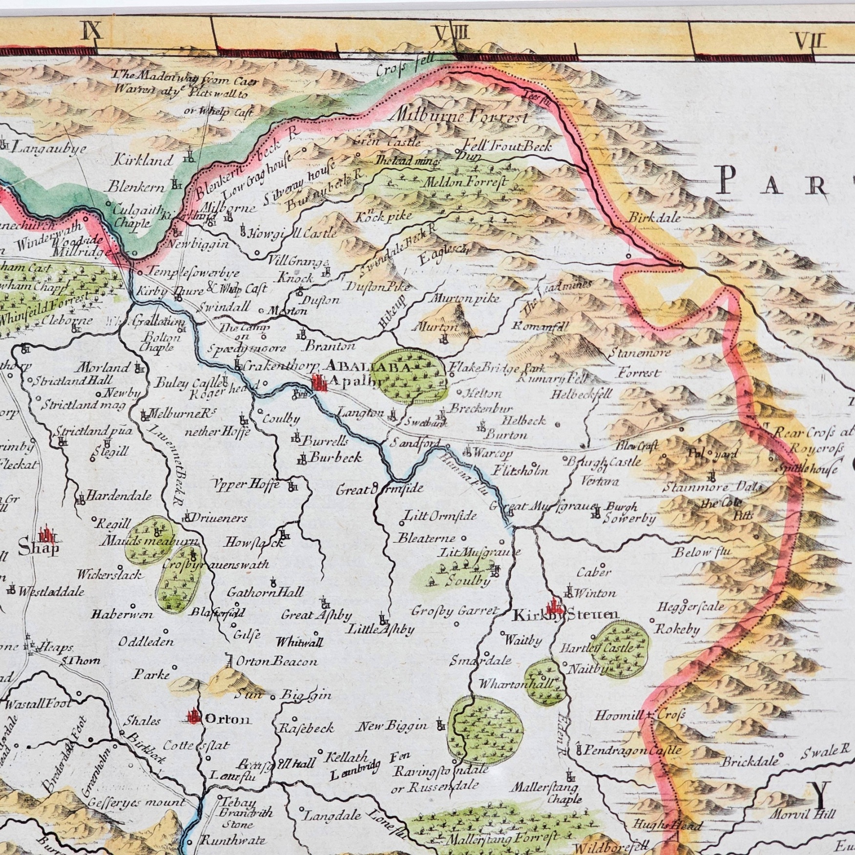 c1700 Hand Coloured Map Of Westmorland By Robert Morden - Image 5