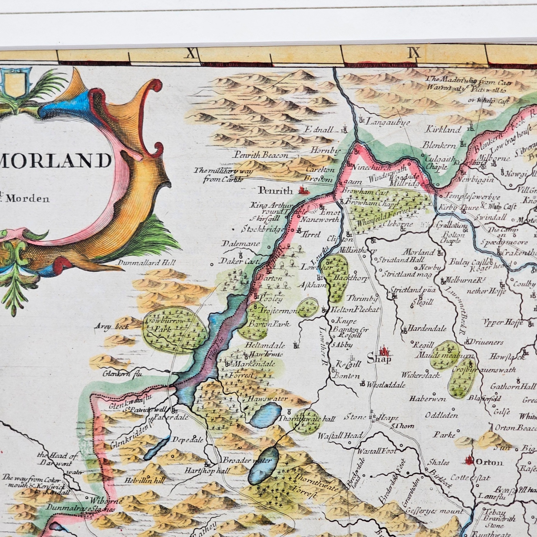 c1700 Hand Coloured Map Of Westmorland By Robert Morden - Image 4