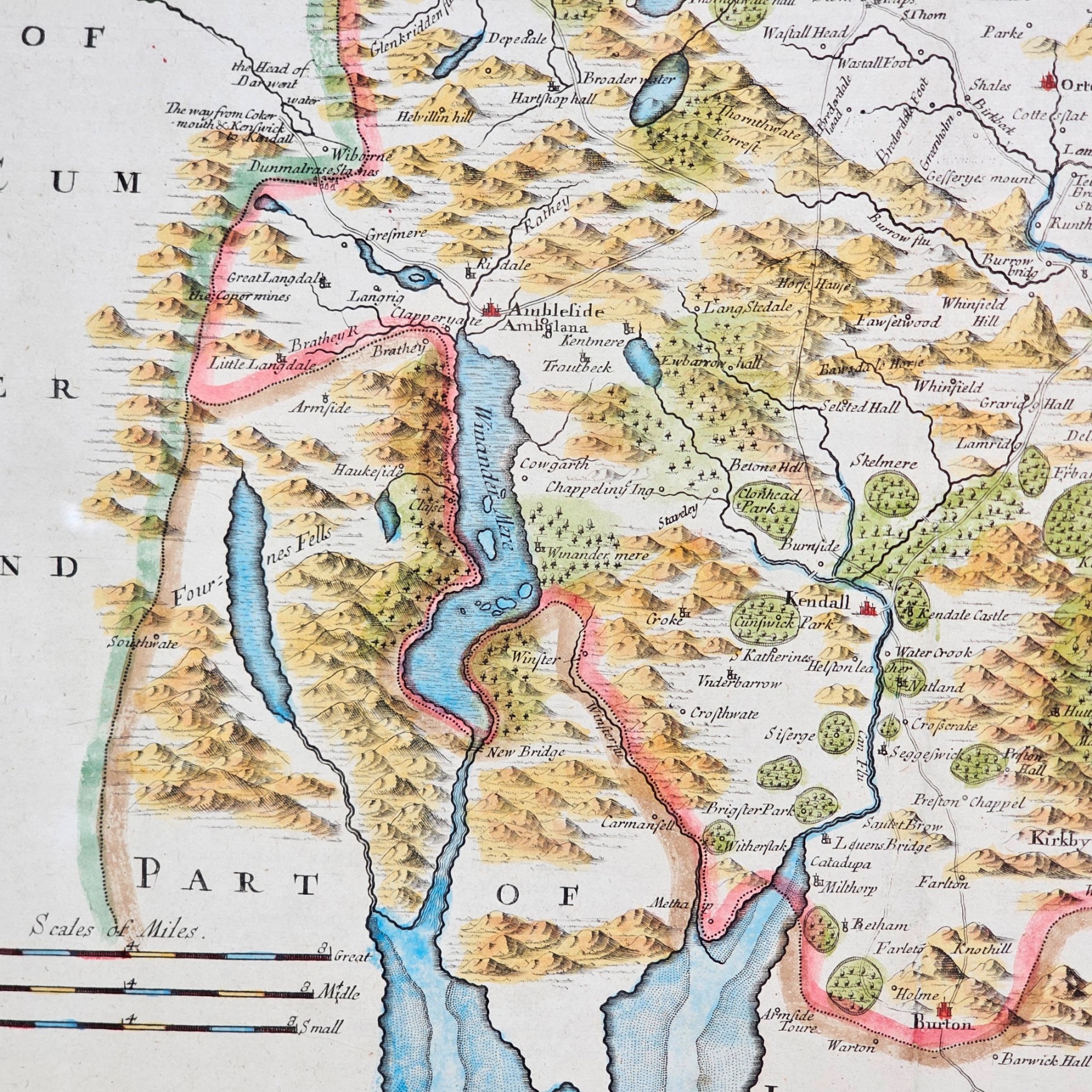 c1700 Hand Coloured Map Of Westmorland By Robert Morden - Image 6