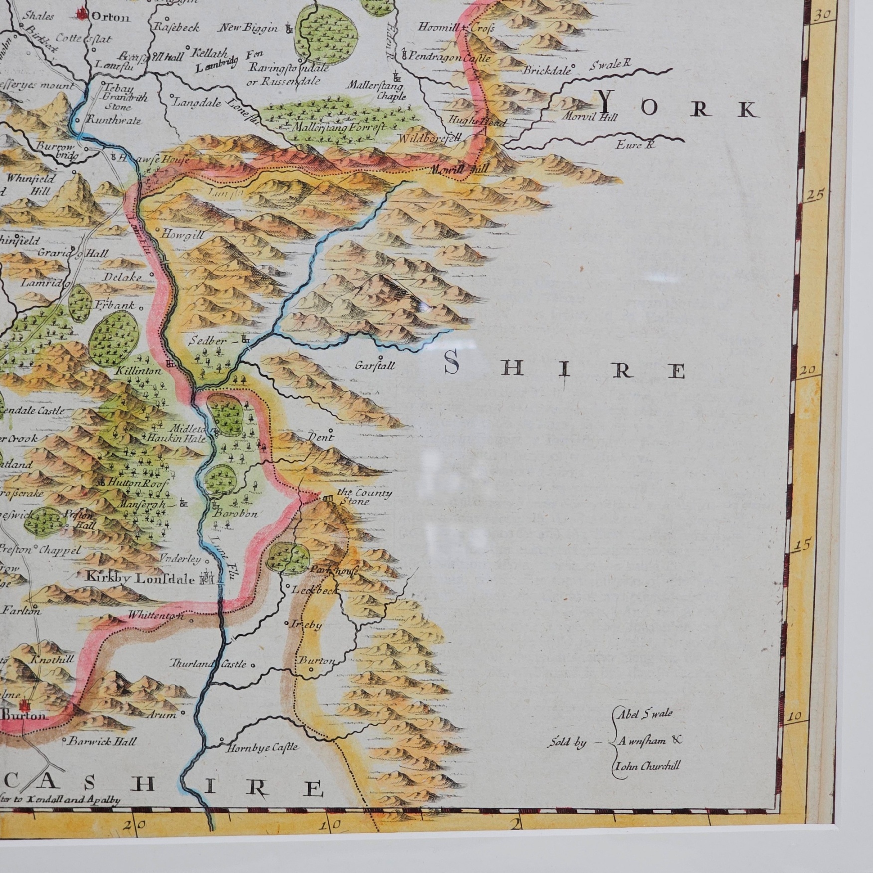 c1700 Hand Coloured Map Of Westmorland By Robert Morden - Image 7