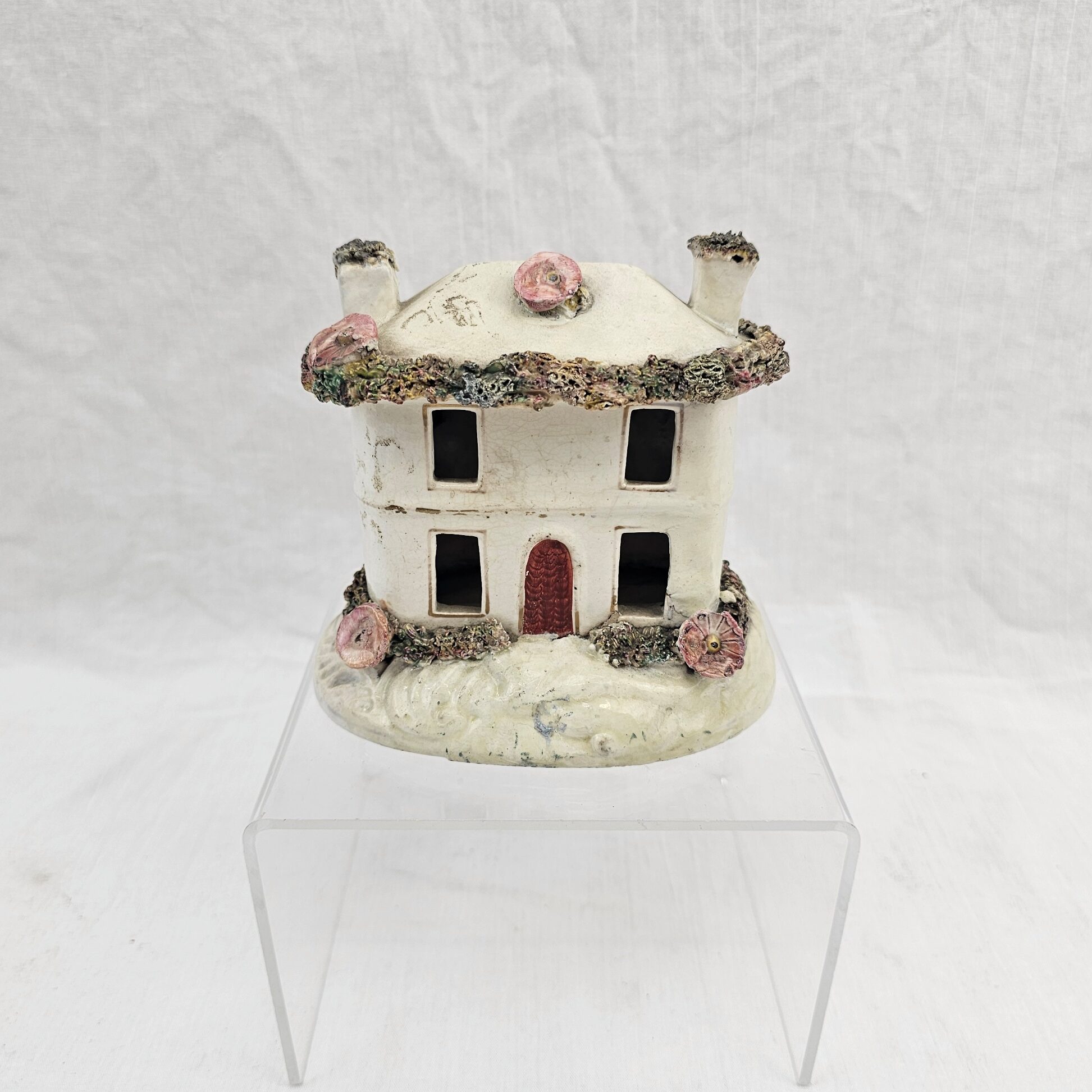 c1860 Victorian Staffordshire Cottage Pastille Burner