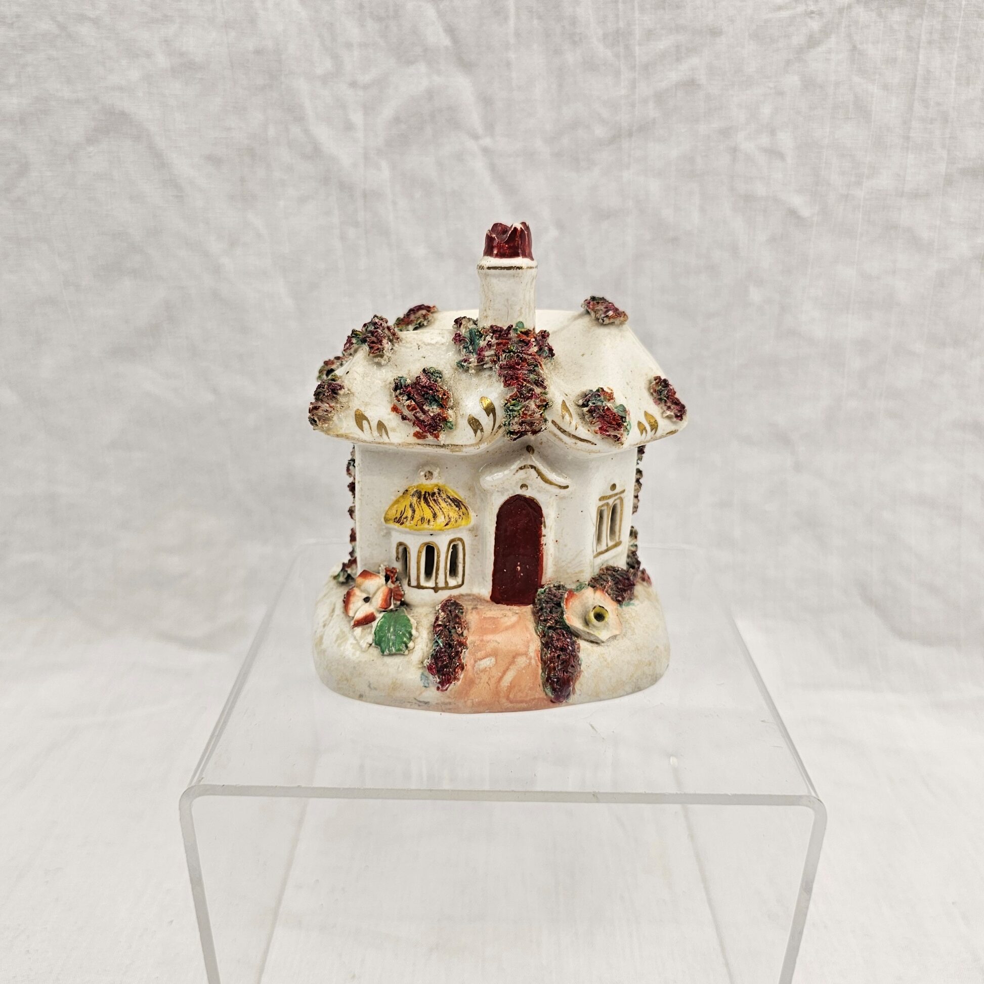 c1860 Victorian Staffordshire Cottage Pastille Burner