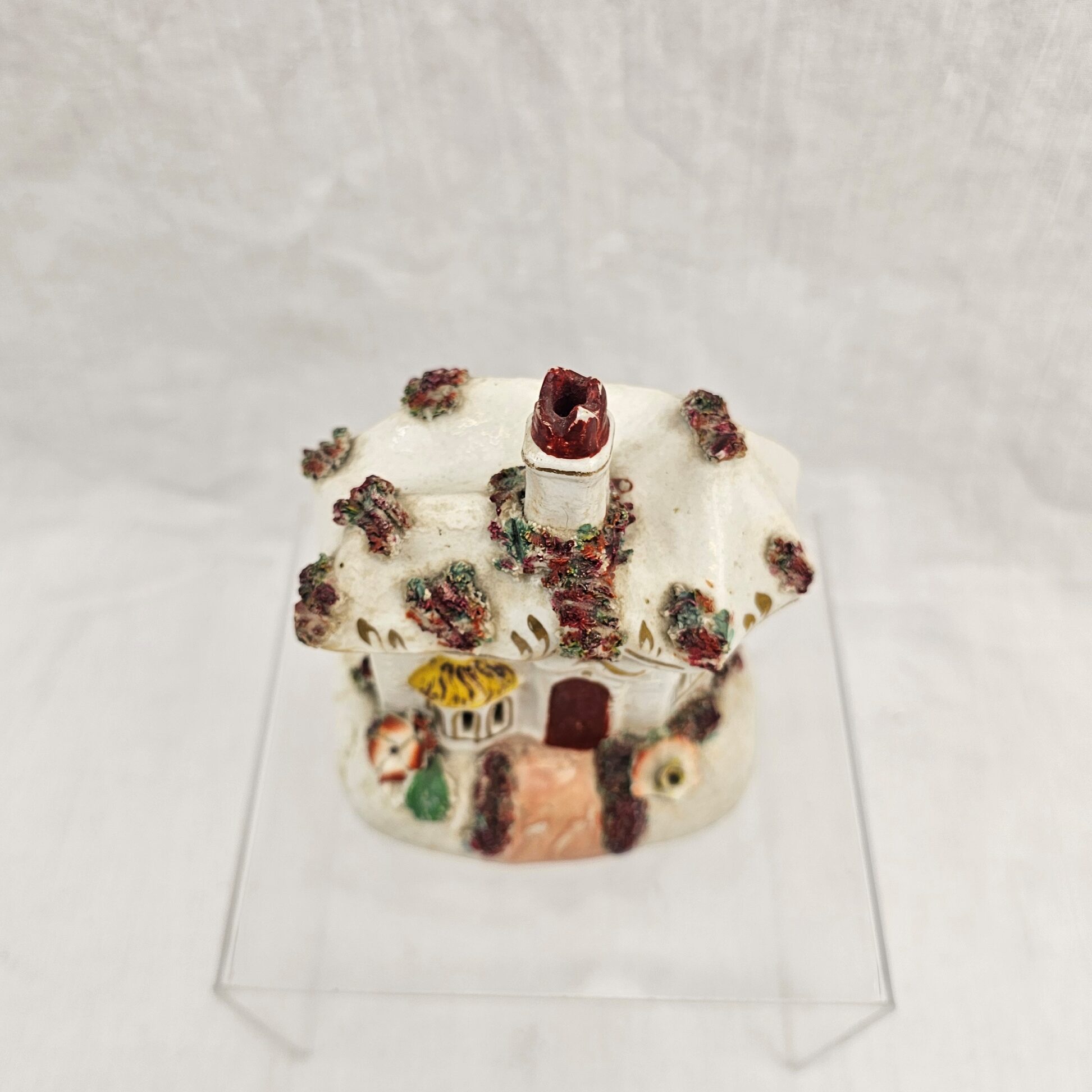 c1860 Victorian Staffordshire Cottage Pastille Burner - Image 2