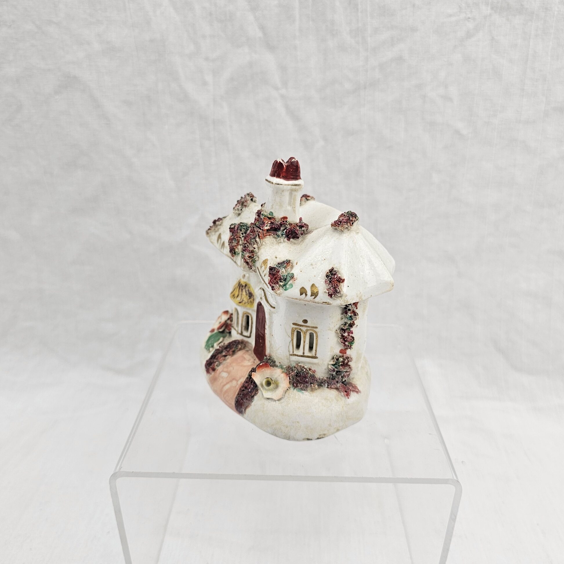 c1860 Victorian Staffordshire Cottage Pastille Burner - Image 5