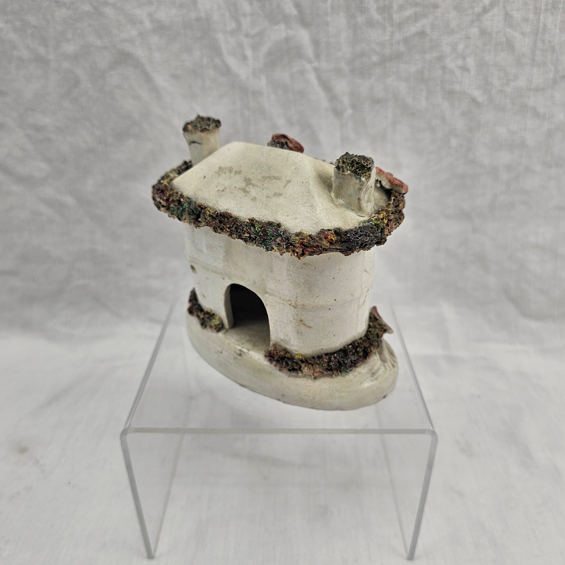 c1860 Victorian Staffordshire Cottage Pastille Burner - Image 3