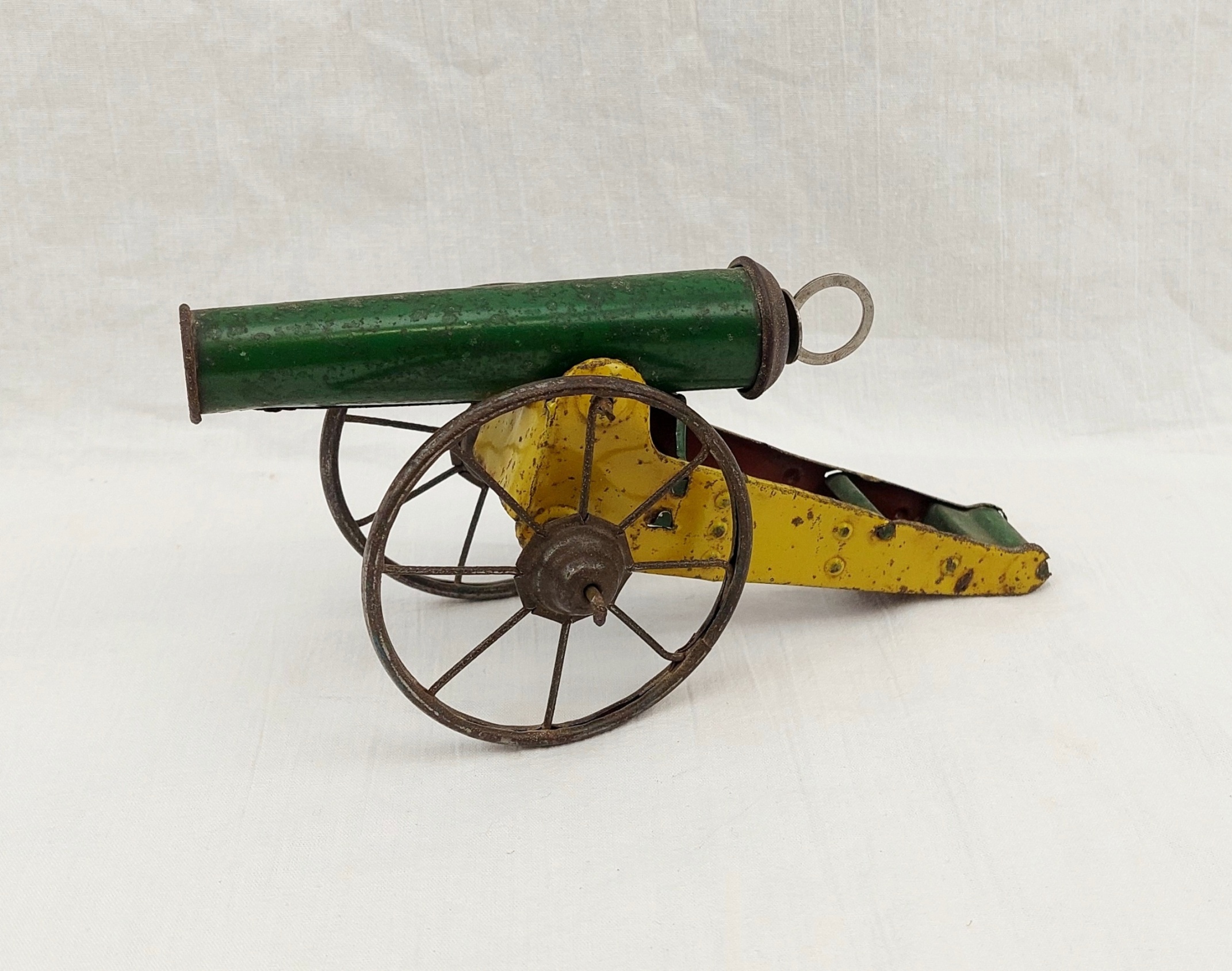 c1910 Pull Sprung Tinplate Cannon