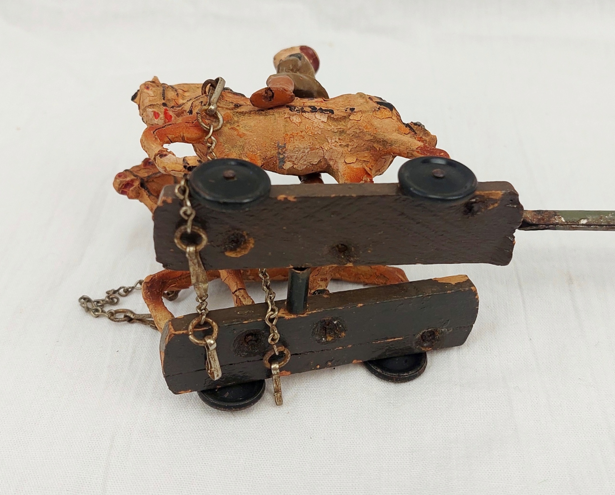 c1920 Boxed Elastolin Tinplate Field Wagon With British Crew And Horses - Image 6