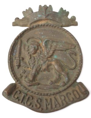 Italian, WW2, Regia Marina “San Marco” Marine Training Centre Bronze Tompion