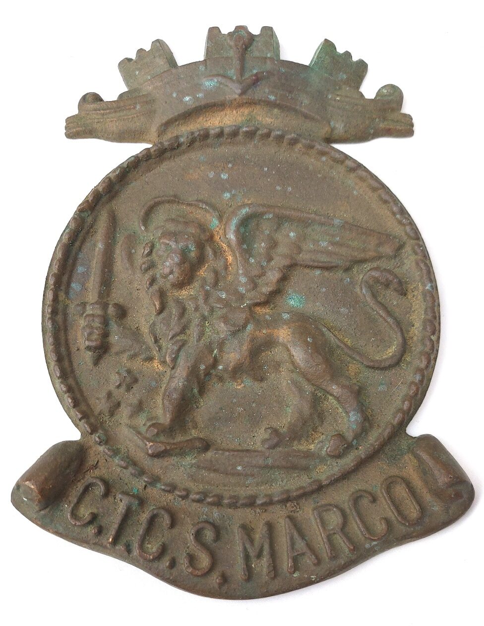 Italian, WW2, Regia Marina “San Marco” Marine Training Centre Bronze Tompion
